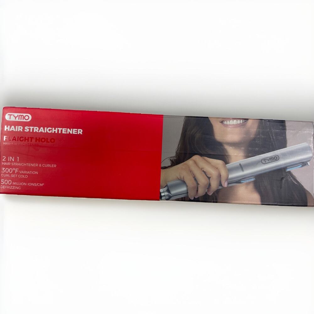 Tymo Hair Straghtner Flaight Holo -NIB- Two in One Curler and Straightner